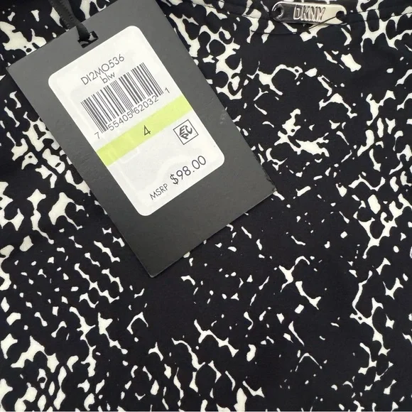 DKNY  Mesh Side Inserts Ruched Waist One Piece Swimsuit Size 4 - Picture 6 of 7